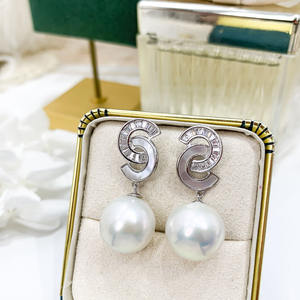 Accessoires en argent S925 pour la création de bijoux, plateau vide en forme de S, boucles d'oreilles en argent pour perles de 8 à 12 mm, catégorie de produit : boucles d'oreilles en perles 21917 - Product Image 3