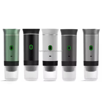 Mesin Espresso Portabel dengan Fungsi Pemanas Air, Mesin Kopi Kapsul Genggam, Dapat Diisi Ulang via USB, Mesin Kapsul 3 in 1 OEM
