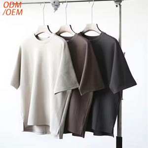 เสื้อยืดคอตตอนแขนสั้นผู้ชายทรงโอเวอร์ไซส์สีดำสไตล์วินเทจ หนัก 280 GSM รุ่นใหม่สำหรับฤดูใบไม้ผลิและฤดูร้อน - Product Image 1