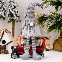 Nouvelle poupée Rudolph aux longues jambes, cadeau de Noël pour enfants, gnomes en peluche, figurine de collection, décoration de table, décoration de la maison