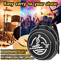 Échantillon gratuit Sac de batterie de snare en coton simple couche 12-14 pouces Ensemble de sacs Double bandoulière Sangle télescopique pour le dos Sac de batterie d'instrument