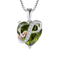 Eeuwige liefde hart hanger ketting micro ingelegde zirkoon kristallen ketting voor vrouwen jubileum Valentijn cadeau