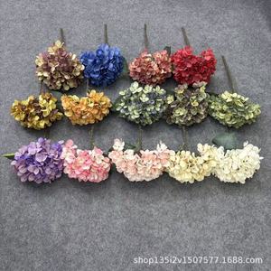 Fleurs artificielles Qiye, Hortensia en soie bleu pour décoration de mariage et de maison, style moderne et tendance - Product Image 5