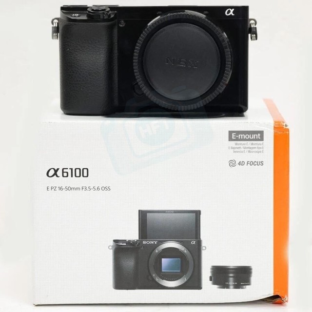 HFT Professional A6100 + 16-50mm Lens Mirrorless DSLR Digital Camera Full-frame CMOS Sensor 4K Video Dual Slot (SD/CF) HD