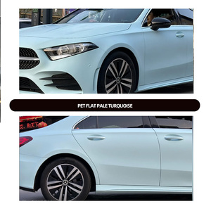 Film de protection de carrosserie de voiture en PET de haute qualité, <span class=keywords><strong>couleur</strong></span> blanche <span class=keywords><strong>satin</strong></span>ée, brillance, 1,52 m x 18 m, vente en gros, changement de <span class=keywords><strong>couleur</strong></span> - Product Image 1