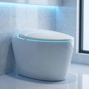 WC intelligent moderne de luxe à poser au sol, électronique et automatique, pour les nouveaux projets de décoration intérieure - Product Image 1