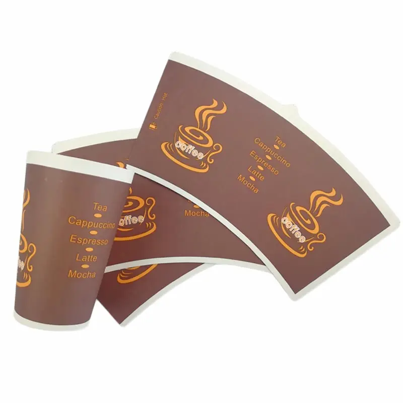 Waterproof Coated Single Side PE Paper Cup Fan Virgin Wood Pulp Single Side Offset Printing for Beverage Use