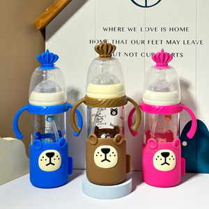 Bouteille de lait pour bébé en silicone de qualité alimentaire personnalisée en gros, 240 ml, <span class=keywords><strong>biberon</strong></span> pour nourrissons, eau, alimentation - Product Image 3
