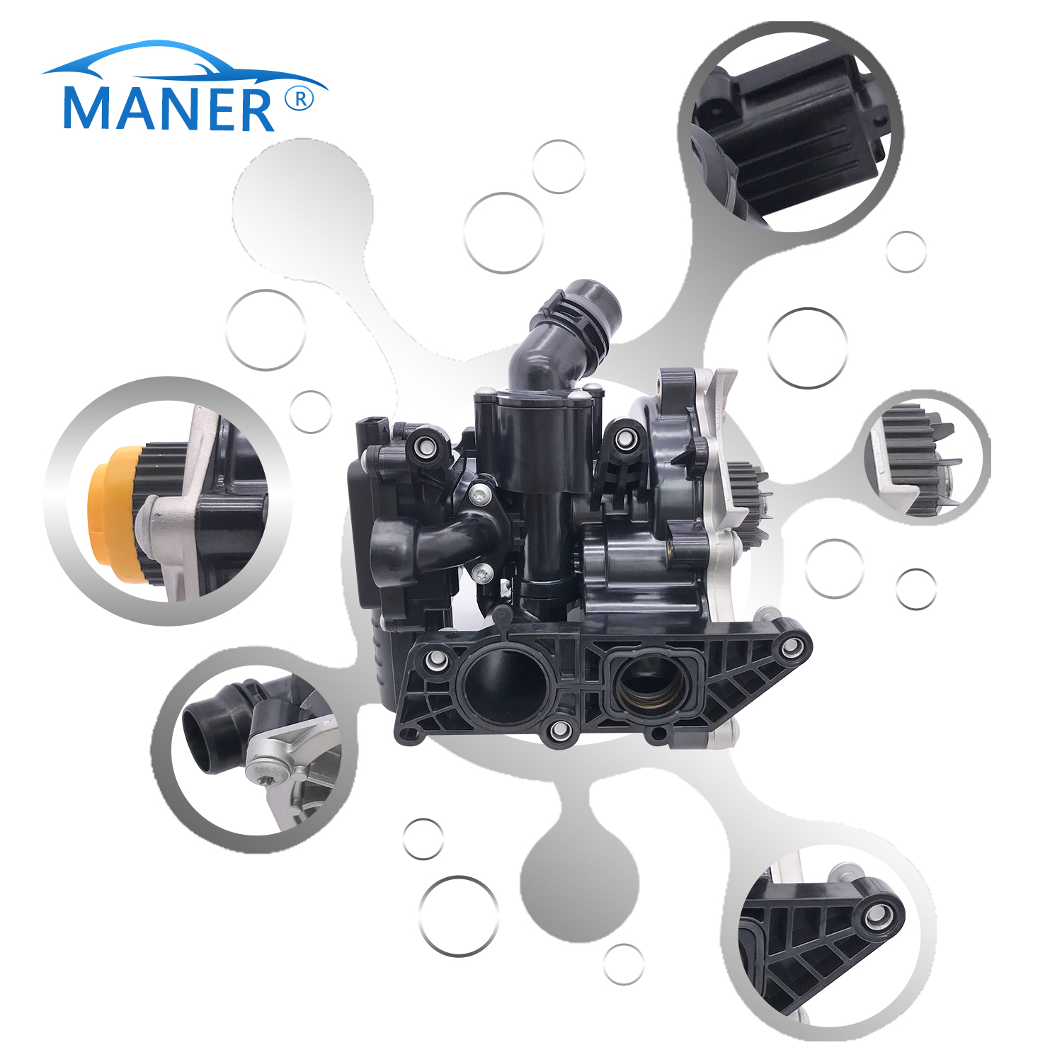 電動ウォーターポンプサーモスタットハウジング Assy シートシュコダ