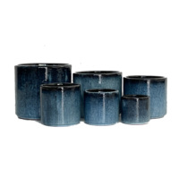 Pot de fleurs en céramique, grand et petit, pot de jardin, pot en terre cuite avec glaçure pour la maison et la pépinière