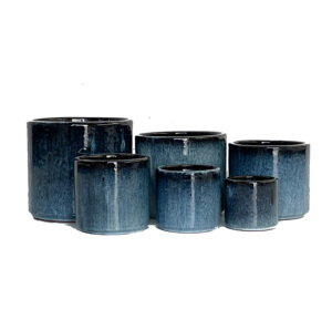 Maceta <span class=keywords><strong>de</strong></span> Cerámica Grande y Pequeña, Jardinera <span class=keywords><strong>de</strong></span> Arcilla y Terracota con Esmalte <span class=keywords><strong>para</strong></span> Hogar y Vivero - Product Image 5