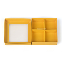 Emballage de chocolat en carton de luxe personnalisé avec couvercle et base, boîte avec fenêtre