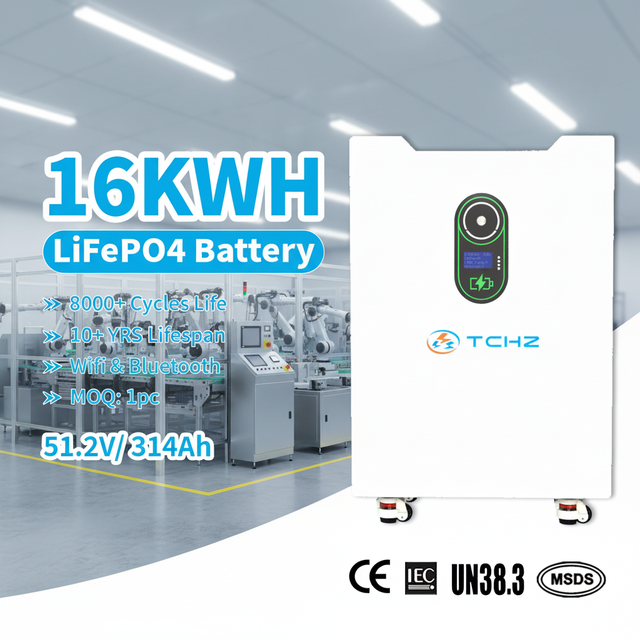 Factory OEM CE UN38.8 DEJIN Cell 15KW 16Kwh 51.2V 280Ah 314Ah LiFePO4 Lithium Battery for Home System 8000 Cycles