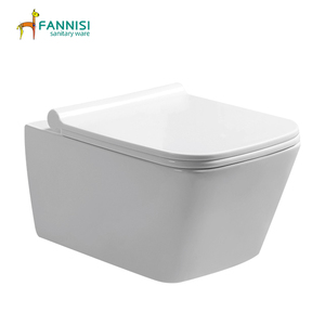 <span class=keywords><strong>WC</strong></span> suspendu en céramique sans bride de type P, prix usine, vente chaude, articles sanitaires pour salle de bain - Product Image 1