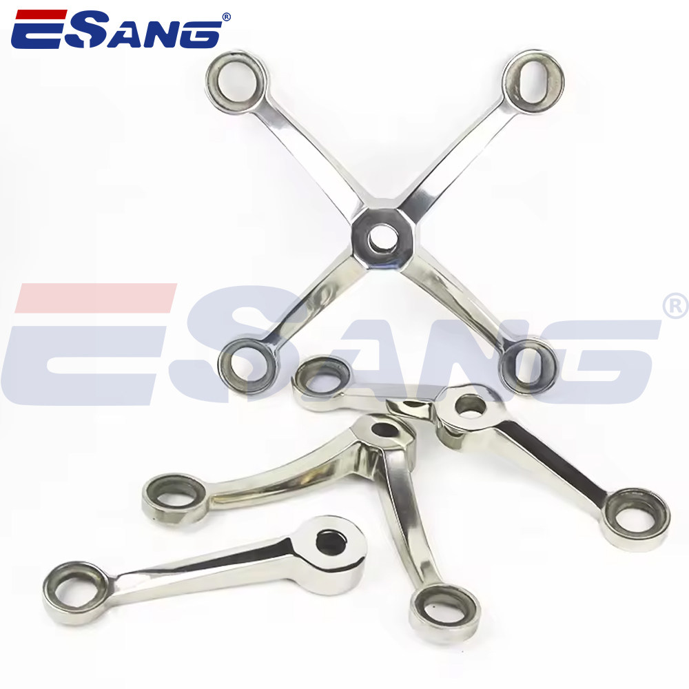 ESANG Glass Connector Bracket Hardware Glass Fitting Stainless Steel Glass Curtain Wall Spider System