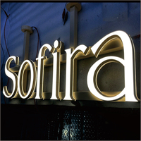 Letras Mini Iluminadas LED Personalizadas, Letrero 3D Acrílico Retroiluminado para Tienda, Letras de Canal Impermeables para Exteriores, Montadas en Pared para Negocios