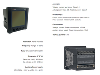 Compteur d'énergie numérique multifonction Acrel APM520 triphasé 400V/690V RS485/Ethernet Modbus-RTU avec transducteurs de courant (CT) 0.5S