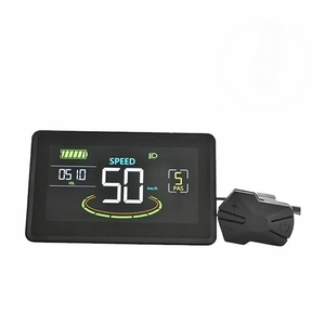 Hình Ảnh Mới V20 <span class=keywords><strong>Ebike</strong></span> H6C Đầy Màu Sắc <span class=keywords><strong>LCD</strong></span> Đồng Hồ Tốc Độ Hiển Thị Meter 24V-60V Với USB UART Cho Xe Đạp Điện (5pin) Với Switch & Mã - Product Image 1