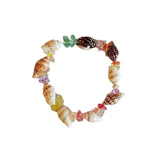Bracelet en coquillages naturels et pierres précieuses pour femmes, quartz rose, améthyste, lapis-lazuli, bracelet en cristal - Product Image 5