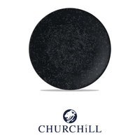 Plaque plate noire Caldera 27 cm Churchill Shades Zccamc271
