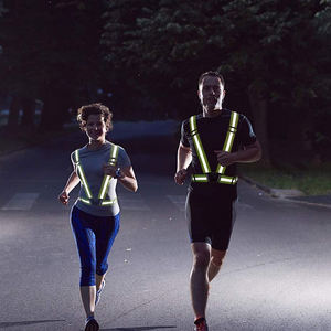 Sicherheits reflektierende Fahrrad gürtel weste Grüne Nacht Laufen im Freien Gehen Hi Vis Verstellbarer Unisex-Sicherheits gurt Reflektierende Weste - Product Image 6