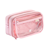 Trousse à crayons transparente Lnstagram Style Niche puissante boîte à papeterie de bonne qualité pour les élèves du primaire garçons et filles