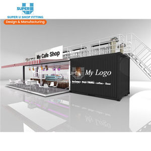 Kiosque de café préfabriqué en métal pour la vente en gros, design de café-bar en bois, station de bar, stand, kiosque de café CFS-S003 Pre - Product Image 6