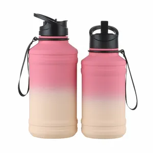 ที่กําหนดเองขวดน้ํากีฬาสแตนเลส BPA ฟรี 1.5L 2L สําหรับการเดินทางยิม Unisex พร้อมเคลือบป้องกันการกัดกร่อนน้ําเดือด