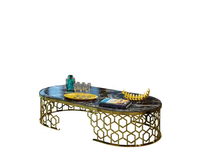 Offre Spéciale Professionnel Usine Personnalisé Moderne En Acier Inoxydable Marbre Table Basse