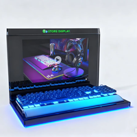 Vitrine en acrylique personnalisée, présentoir en acrylique, écran lumineux LED personnalisé pour claviers de jeu, magasins d'e-sport, centres commerciaux numériques, jeux