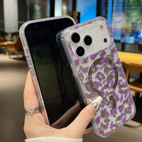 Luxueux imprimé léopard magnétique TPU PC coque de téléphone pour Apple pour iPhone 17promax 15/14/13 créatif coréen protecteur de téléphone portable