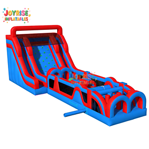 JOYRISE Parcours d'obstacles gonflable commercial en PVC vinyle, 2 toboggans connectés, garantie 3 ans, 1000 kg - Product Image 4