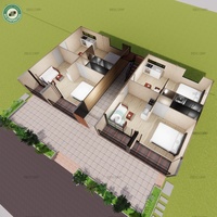 Conteneur préfabriqué de 3 étages Hôtel familial 12 chambres avec salle de bain Hôtel cinq étoiles Conteneur Appartement aux Maldives