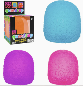 Nee D0h Gumdrop Super Solid Squishy Stress Relief Toy 8+ Years Unisex TPE Fidget Toy Blue Purple Pink Colors - Product Image 1