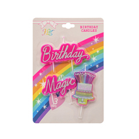 Bougies d'anniversaire sans fumée à paillettes dégradées en gros pour les fêtes de Pâques et du Nouvel An, bâtonnets décoratifs pour gâteaux