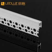 Profilé LED en aluminium encastré sans cadre pour éclairage linéaire architectural commercial dans les plafonds en cloisons sèches