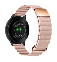 Bracelets de montre réglables en cuir véritable à dégagement rapide, à motif ondulé et fermoir magnétique, compatibles 18/20/22 mm