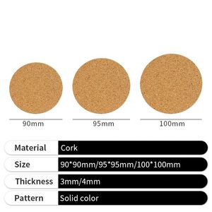 High Quality Wholesale Custom Wood Coasters <b>Table</b> Cork Cup Mat for Drinks Bar Beer Coaster - Product Image 6