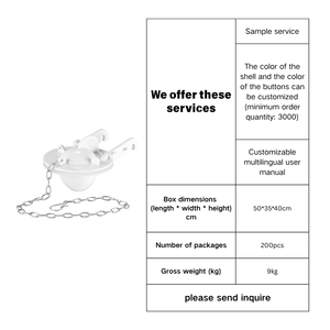 Chasse d'eau moderne en ABS blanc avec anneau en acier inoxydable et chaîne, écologique et facile à installer - Product Image 5