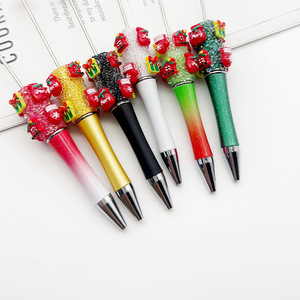 DIY <b>Bead</b> Cartoon Christmas Gift Box Sugar Ballpoint Pen Cute Granule Pens - Product Image 4