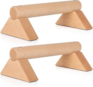Barres parallèles en bois robustes et portables pour la maison – Équipement d'entraînement à la force de la résistance corporelle pour les pompes et les exercices de fitness - Product Image 6