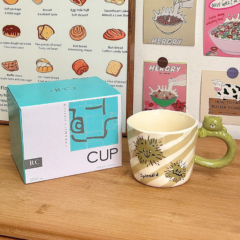 [กล่องบรรจุภัณฑ์สี] หมีกราฟฟิตี้ - ด้ามจับสีเขียว