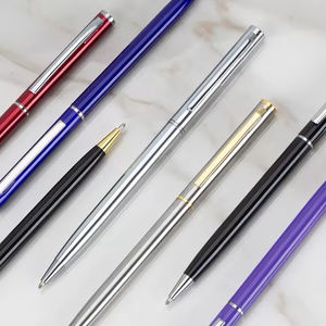 Nieuwe Promotie Goedkope Dunne Bal Punt Metalen Pennen Custom Logo Slanke Twist Metalen Balpen Met Goud Zilveren Clip - Product Image 5