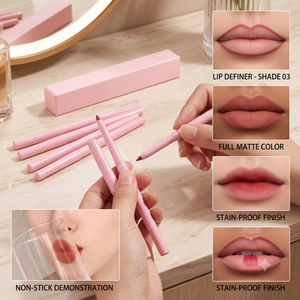 Crayon à lèvres vegan en marque blanche, formule naturelle, haute pigmentation, sans cruauté, beauté écoresponsable, fabricant et fournisseur - Product Image 1
