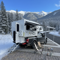 Mini-camping-car Pioneer Slide-In 4x4 pour 4 personnes, toit en fibre de verre imperméable, design léger, capacité de charge utile de 1400 kg pour les voyages