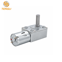 Moteur à engrenages à vis sans fin Tengli GM4632-370 12V 24V DC 46x32mm avec boîte de vitesses métallique, couple élevé 10 Kgf-cm pour l'automatisation industrielle