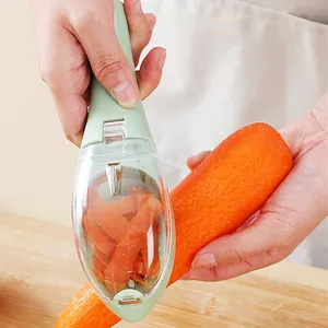 <b>Vegetables</b> Peeler with Container Multifunctional Potato <b>Cutter</b> Slicer Paring Knife with Storage Case Kitchen Tool Gadget - Product Image 3