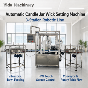 Máquina automática de alta velocidad Yide para insertar mechas de madera, máquina de ensamblaje de soportes de mechas de madera, máquina para fabricar mechas de velas en frascos - Product Image 1