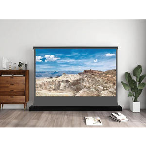 100 120 pouces Alr Pet <span class=keywords><strong>gris</strong></span> cristal étage vers le haut écran de <span class=keywords><strong>Projection</strong></span> motorisé à courte portée plancher Rising écran de projecteur - Product Image 6