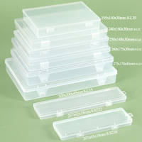Caja Rectangular Grande de Plástico Duro Transparente de Fábrica YUZMEI, Organizador de Almacenamiento para Herramientas de Pesca, Componentes, Papel, Archivos y Sobres